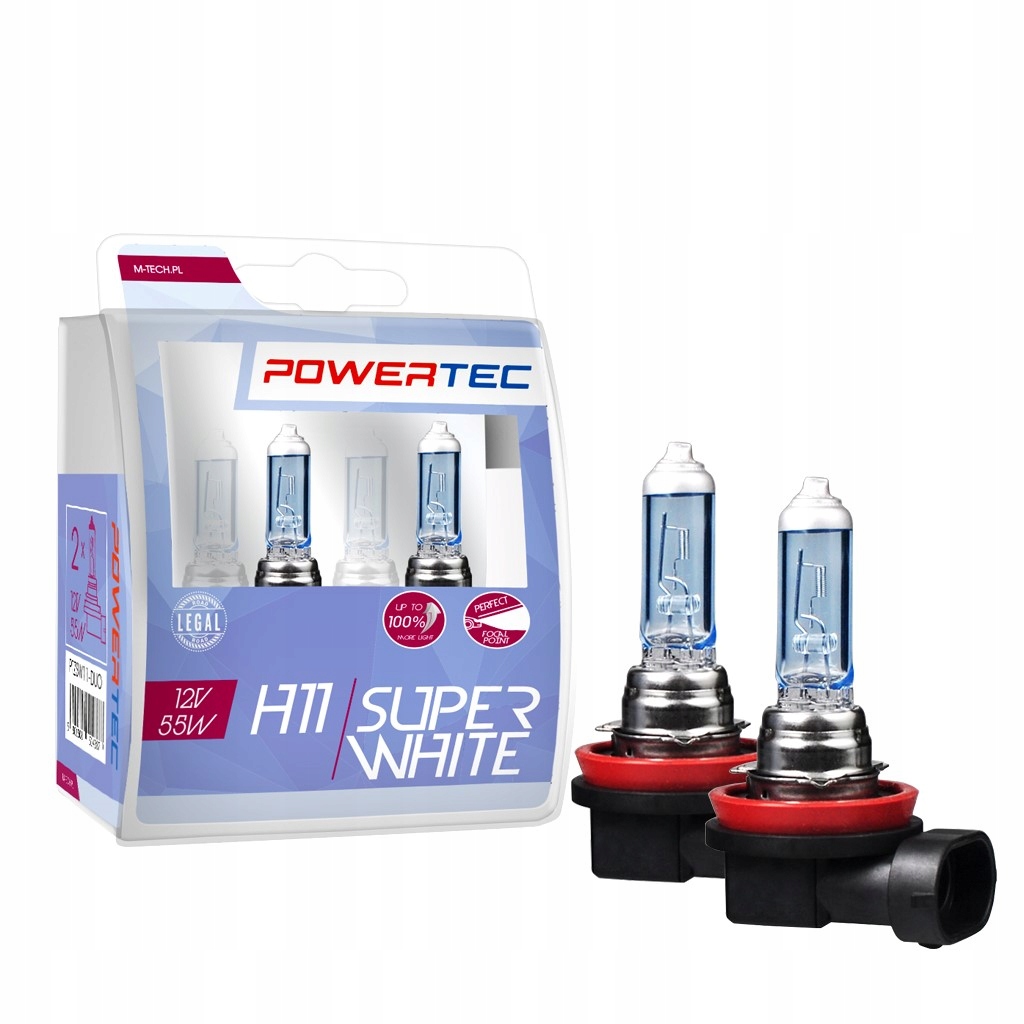 

Żarówka 2szt. Powertec SuperWhite H11 12V Duo