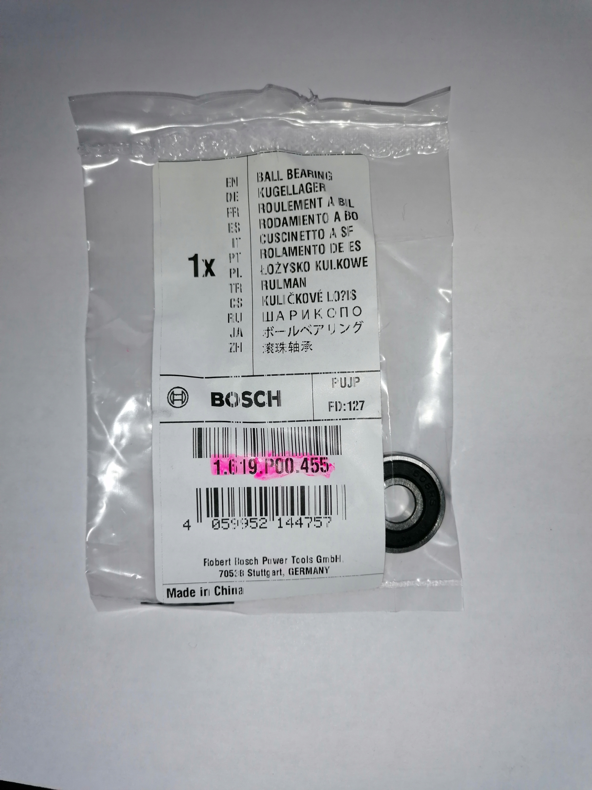 

Bosch łożysko kulkowe 608 GWS850CE 06013787AC