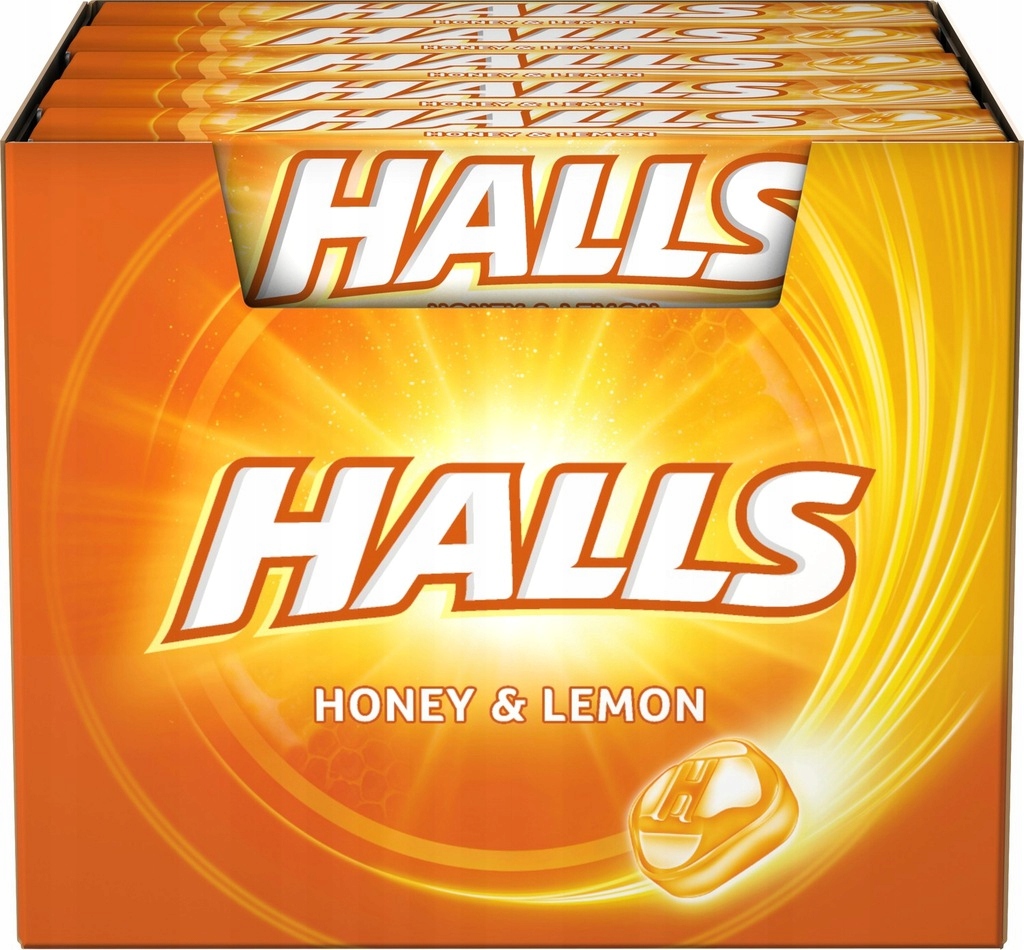 Halls Honey & Lemon Bonbóny 33,5 g x 20 kusů