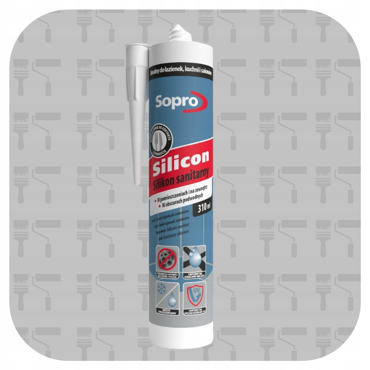 Silikon Sanitarny SOPRO Uniwersalny Grzybobójczy 310ml 28 Beżowy 2 sztuki Marka Sopro
