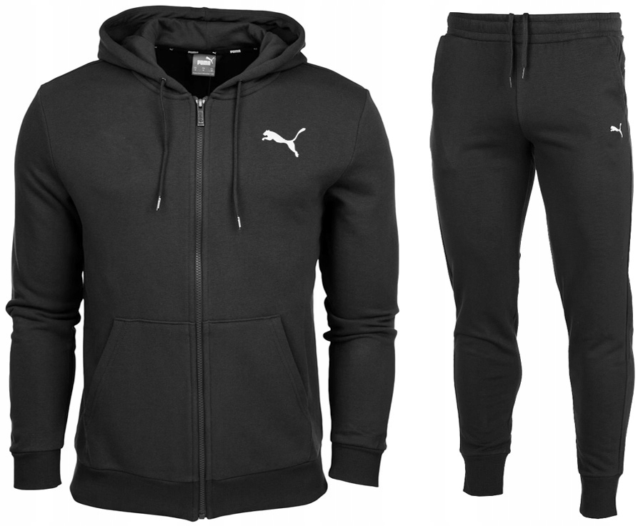 Puma Pánské Tepláky Komplet Kalhoty A Mikina Bavlna Regular Fit Černá Vel. XXXL