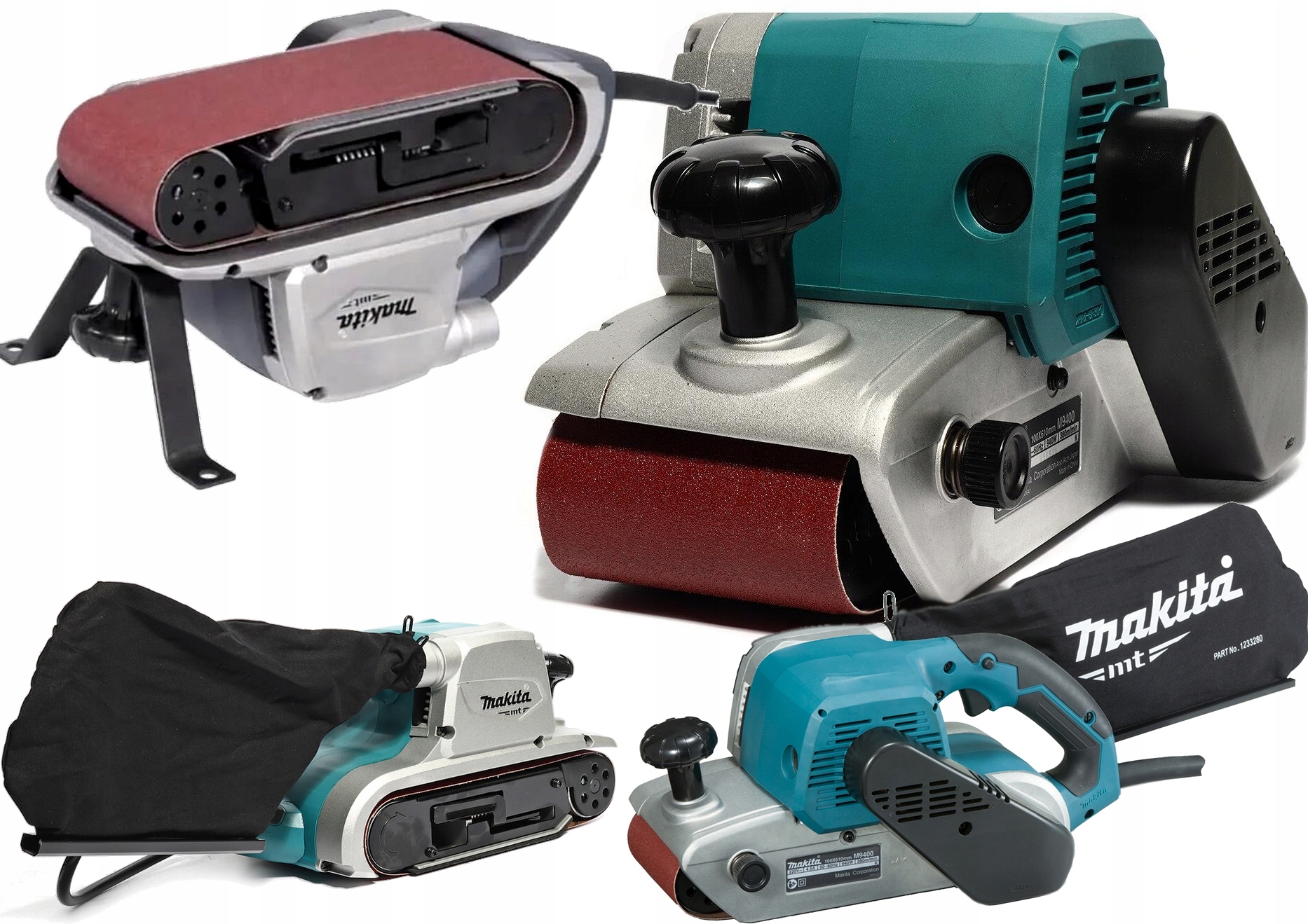 Makita M9400B Szlifierka Taśmowa Kombajn 940W 100mm Worek Na Pył