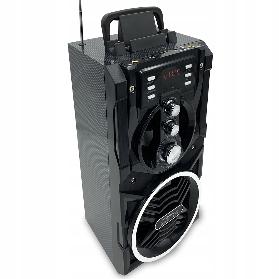 PARTYBOX karaoke Bluetooth MP3 FM 800W 3 mikrofony Moc 18 W