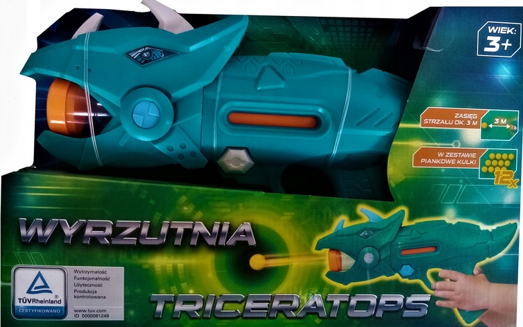 

Pistolet wyrzutnia Triceratops na miękkie kulki