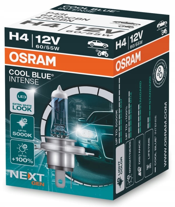 

Osram Cool Blue Intense NextGen H4 Nowa Generacja