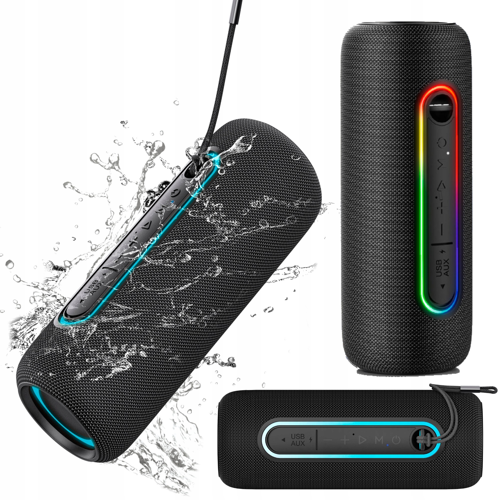 Bezdrátový reproduktor Bluetooth 5.0 IPX5 Usb Aux 20W Rgb Strada Kruger&Matz