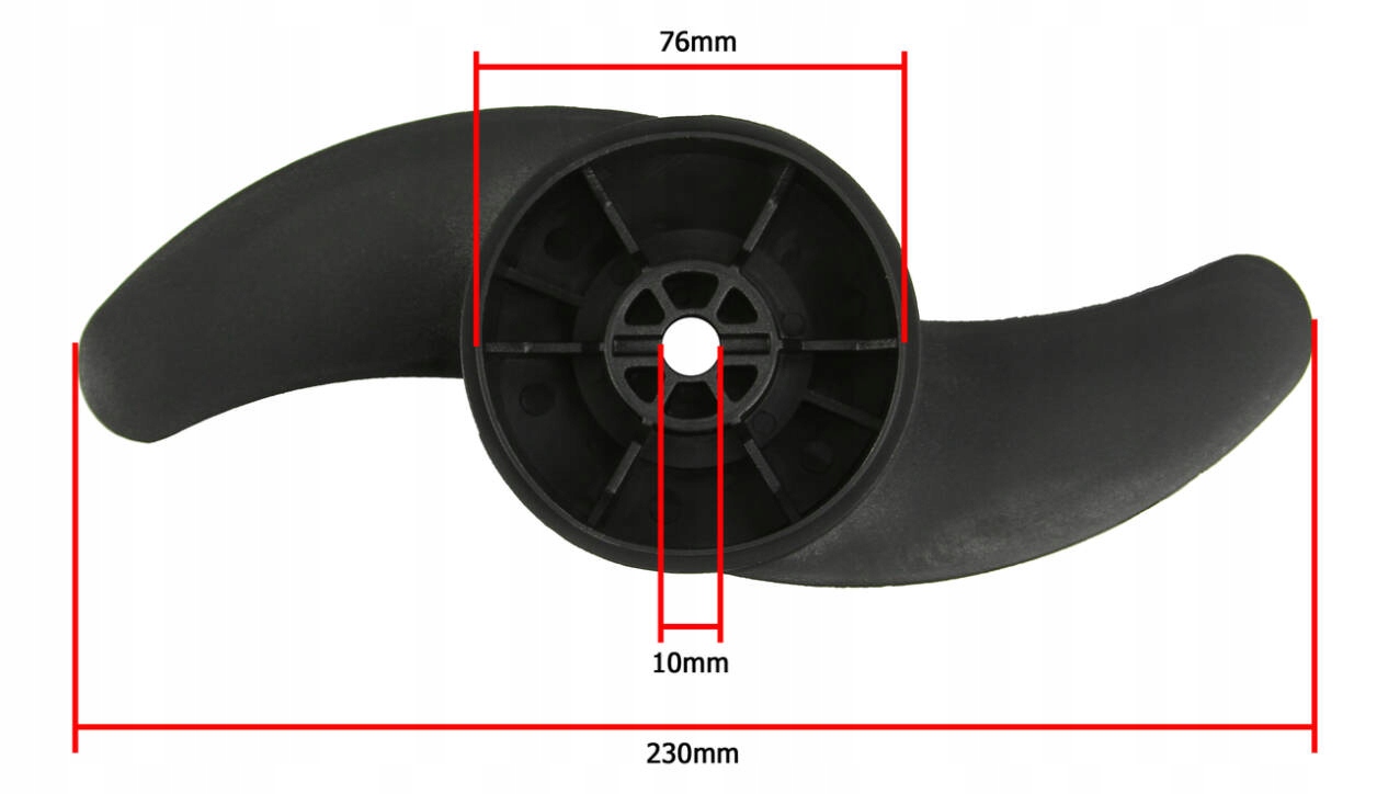 ŚRUBA NAPĘDOWA SILNIKA ELEKTRYCZNEGO 2 ŁOPATKI Kod producenta M8330501