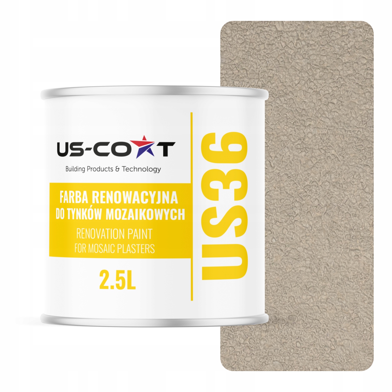 Renovačná farba na mozaikovú omietku 2.5L Rýchla obnova Krémová RAL9001