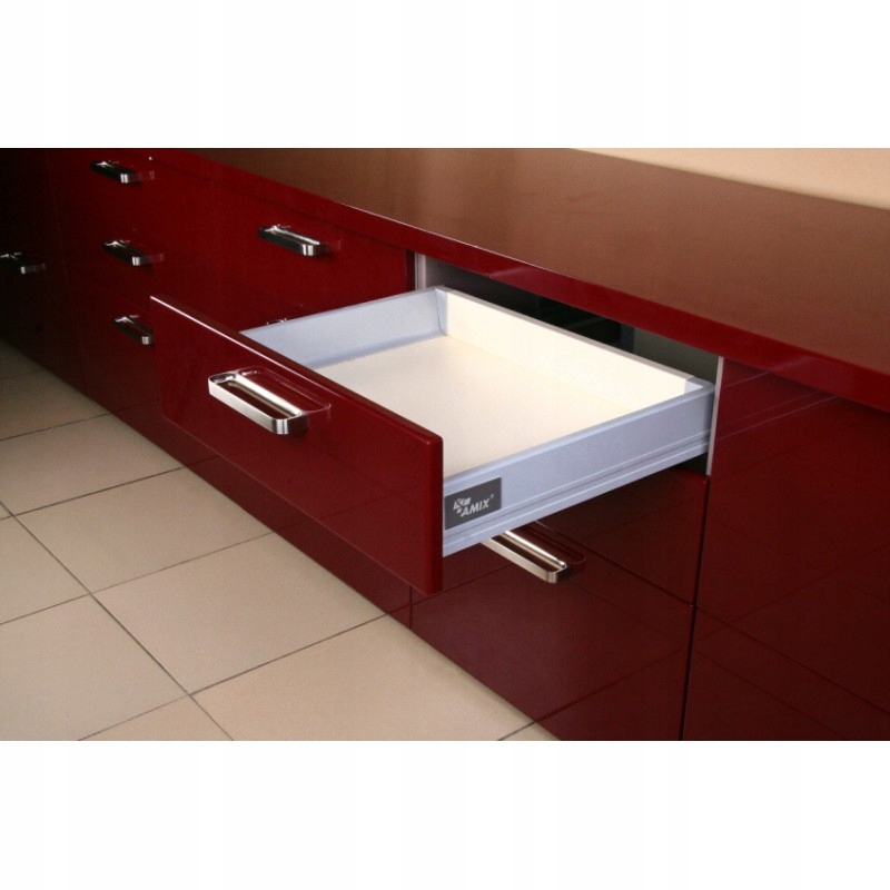 Szuflada Amix System Box 500 mm - Niski Szary