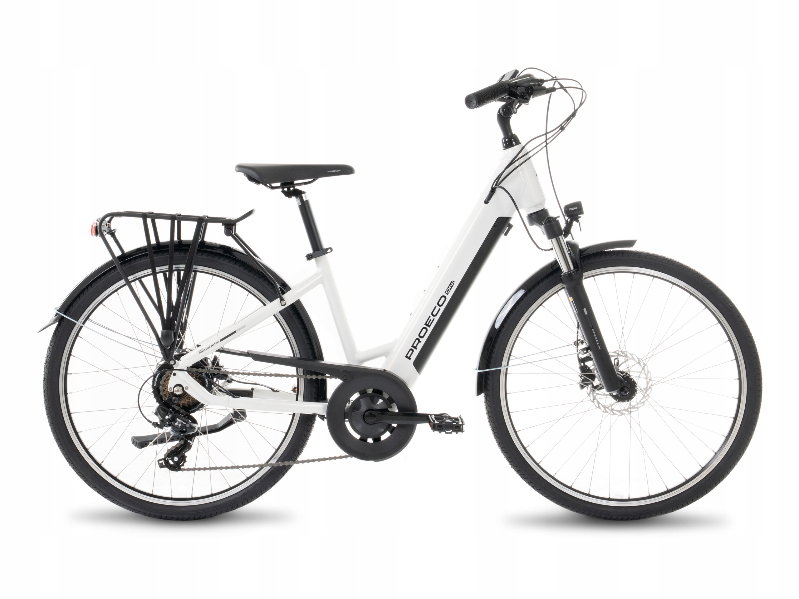 Rower elektryczny Proeco Wave An 1.0 26 504WH Biały S16''