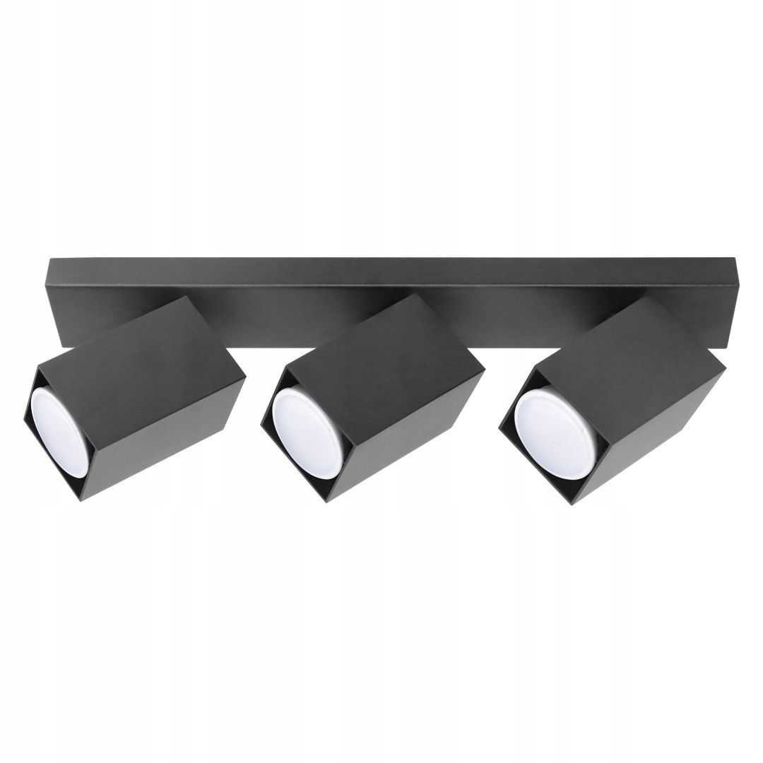 Kubar Sp 3, nástěnné a stropní svítidlo, 3xGU10, IP20, černé