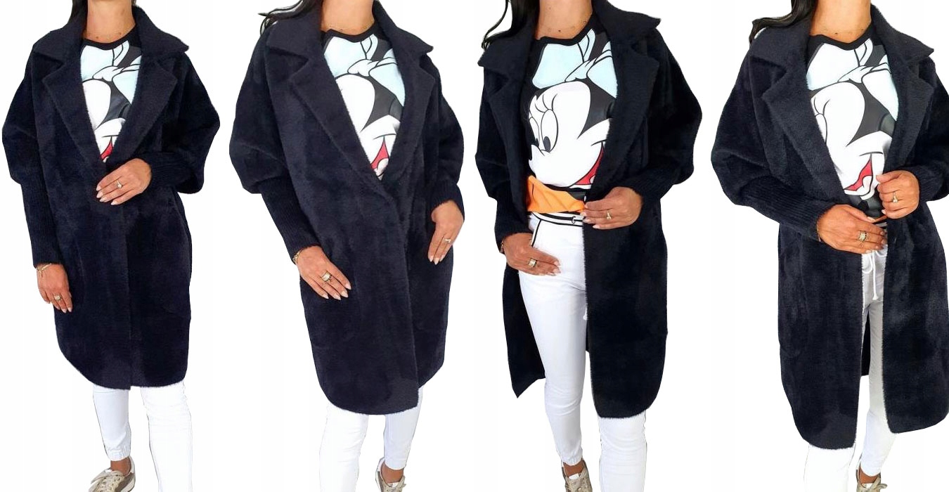 

Płaszcz Alpaka Długi Płaszczyk Wełna Kurtka M