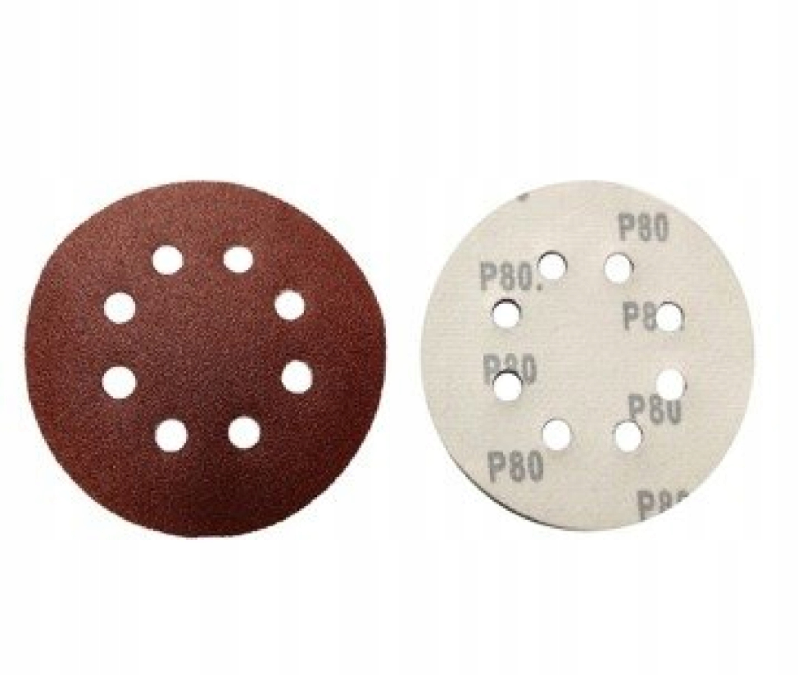 Krążki papier na rzep 125 mm P40 ścierny 50szt otworami krążek żyrafa