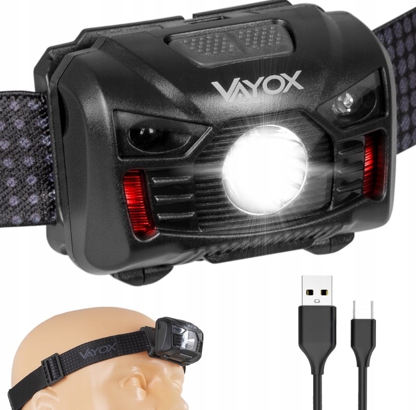 

Latarka Czołowa Led czujnik ruchu XM-L Q5 3W