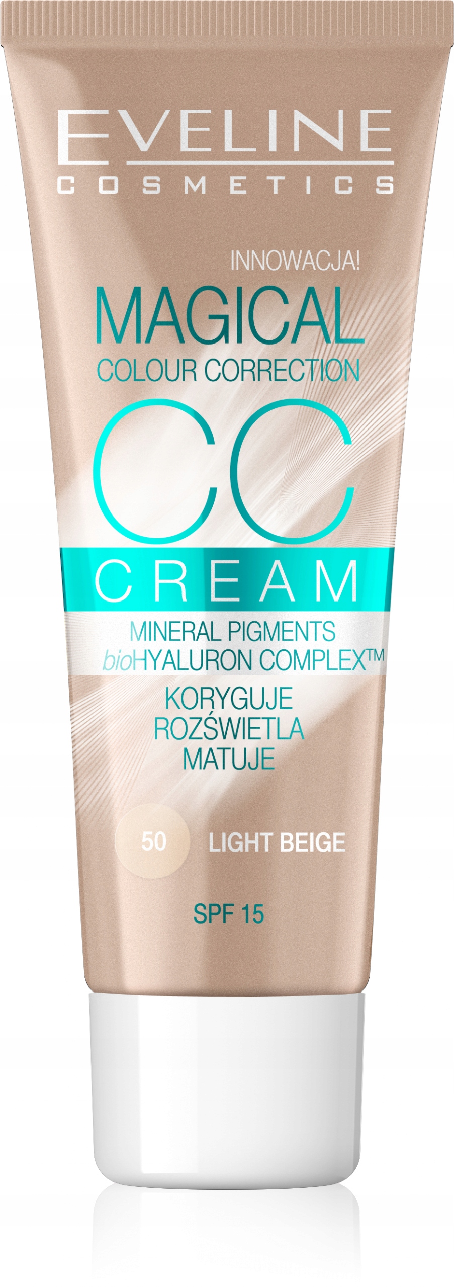 EVELINE MAGICAL Krem koloryzujący CC 50 LIGHT BEIG