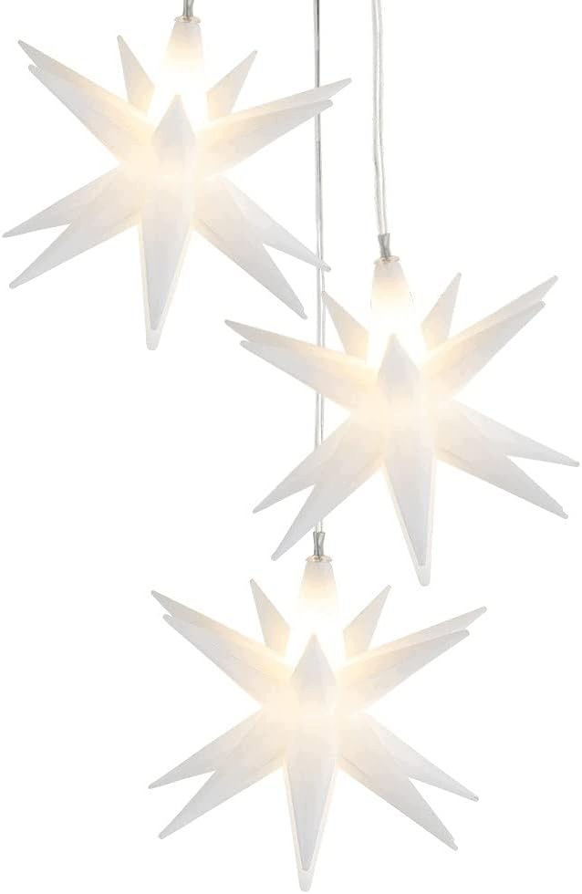 3D Led Hvězdné Trio 10 CM Časovač Teplá Bílá Vánoční Dekorace