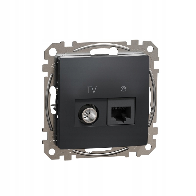 Sedna Design Gniazdo komp Tv czarne antracyt