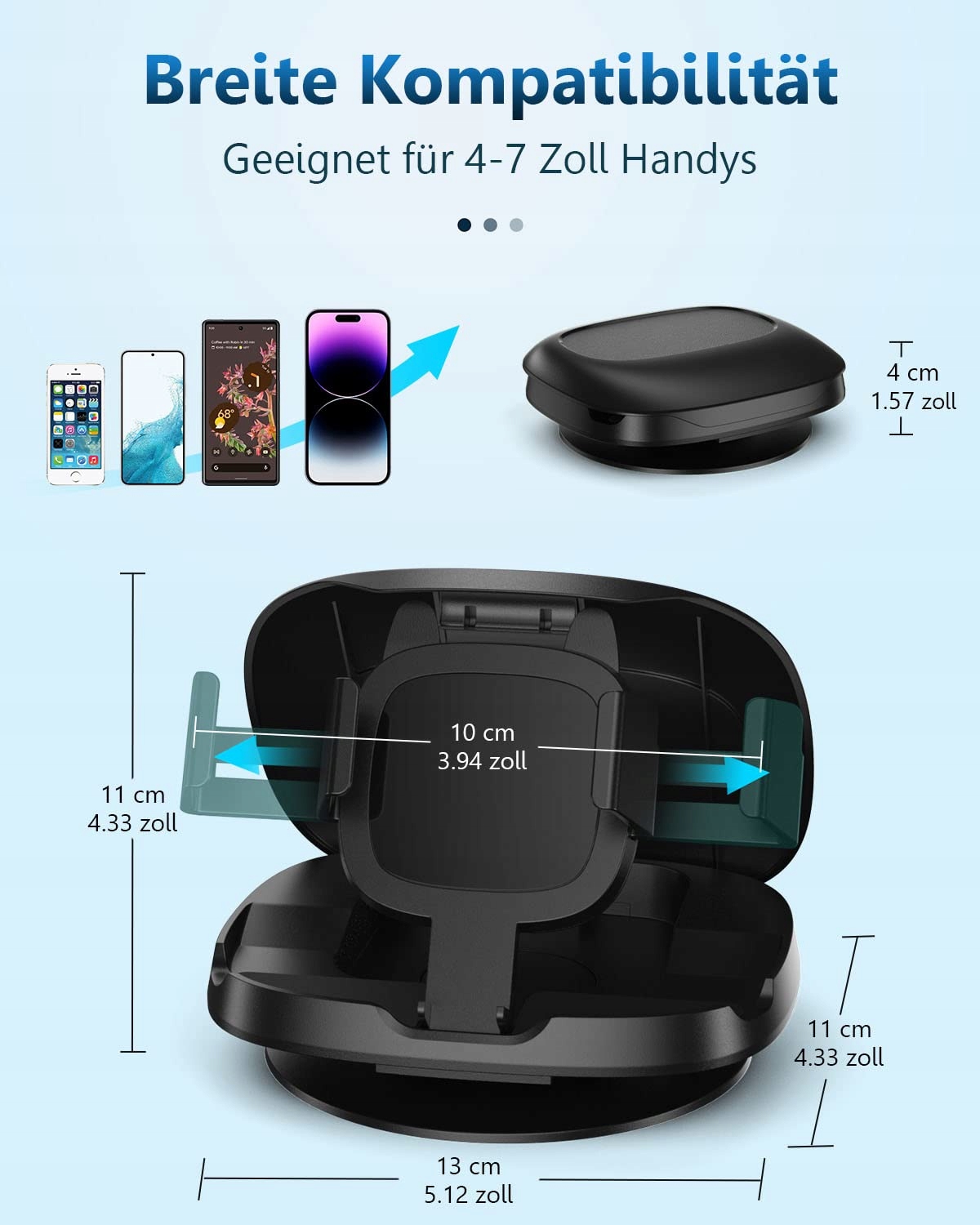 JOYEKY Uchwyt Samochodowy Na Telefon 360 Stopni Do iPhone Androidy — miniatura 4