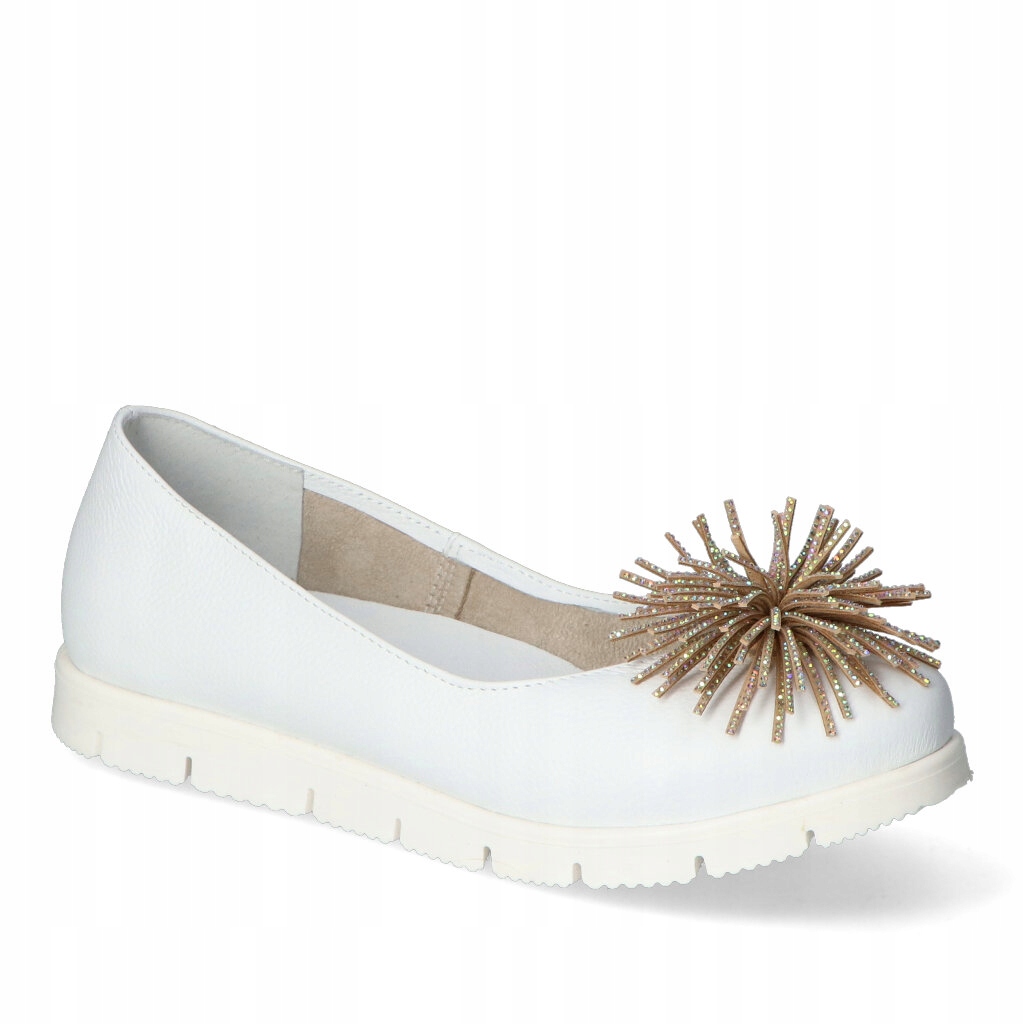 Baleríny Tuomo 1336 Bílý hrášek ozdoba 38