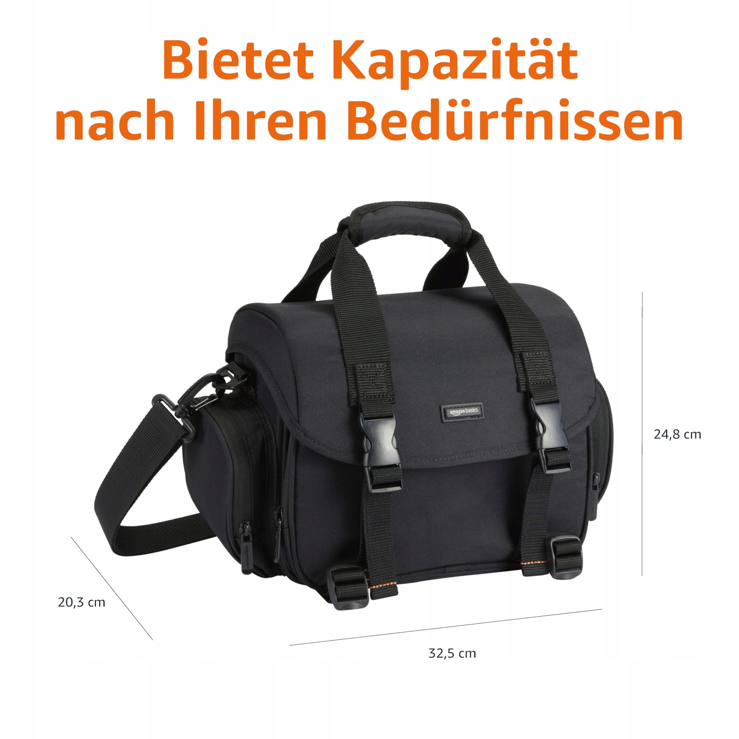 AMAZON BASICS Torba Na Lustrzankę I Akcesoria Duża Wodoodporna Czarna — miniatura 4
