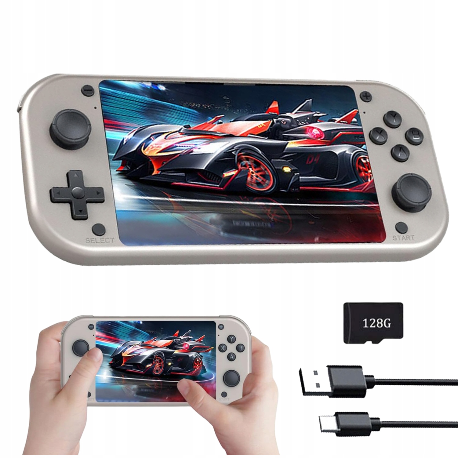 KONSOLA PRZENOŚNA DO GIER M17 RETRO DUŻO GIER 4.3" 128GB Stan opakowania oryginalne