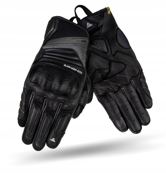 Shima Rush Black krátke kožené pánske rukavice XL