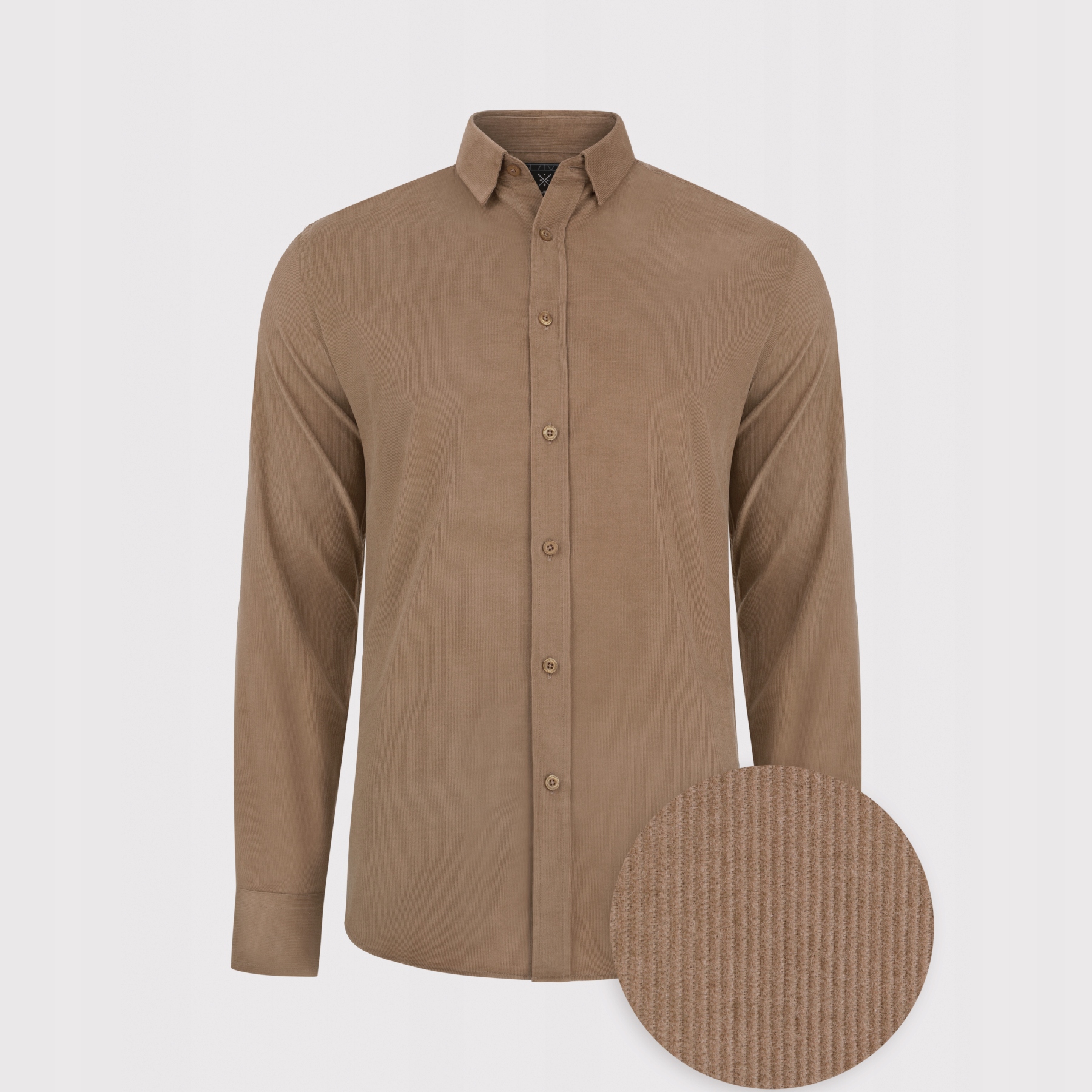 Béžová pánská manšestrová košile Pako Lorente vel S