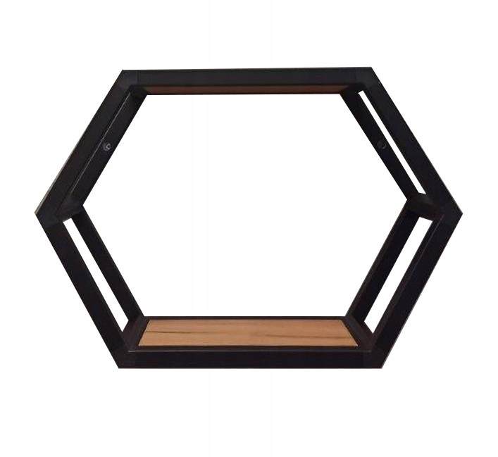 

Hexagon Płaski 30x20 Półka Loft Industrialna Alu