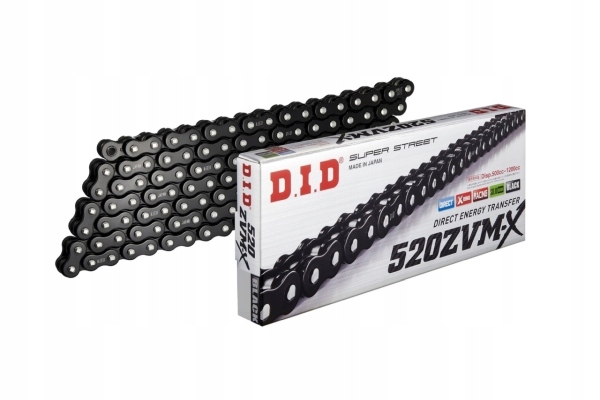 D.I.D Hnací Reťazec Motodid 520 X-ring (4439AN) (rozkovaný+článkový) Čierny