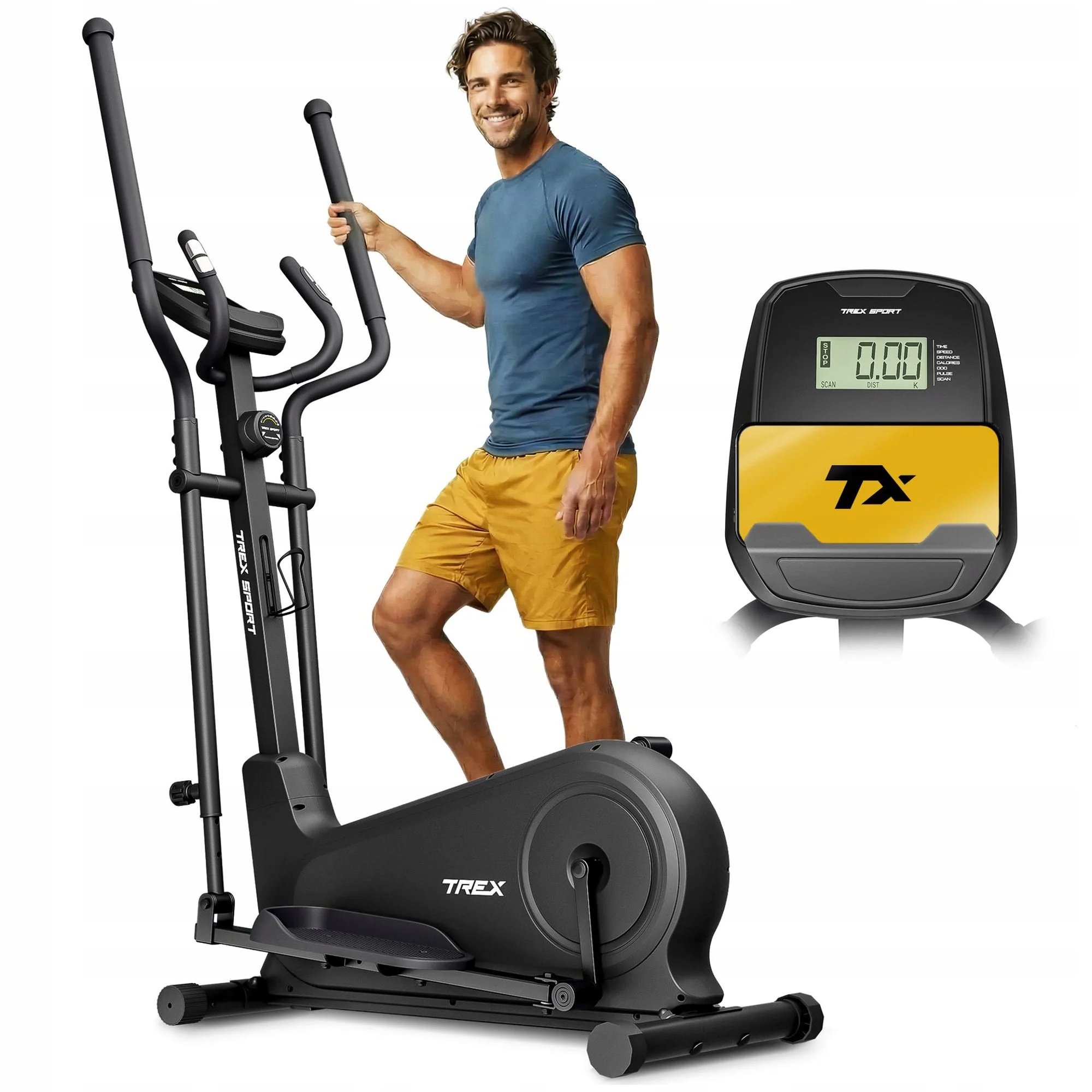 Orbi-trek Trenażer Eliptyczny Treningowy Magnetyczny 120kg Siner Trex Sport