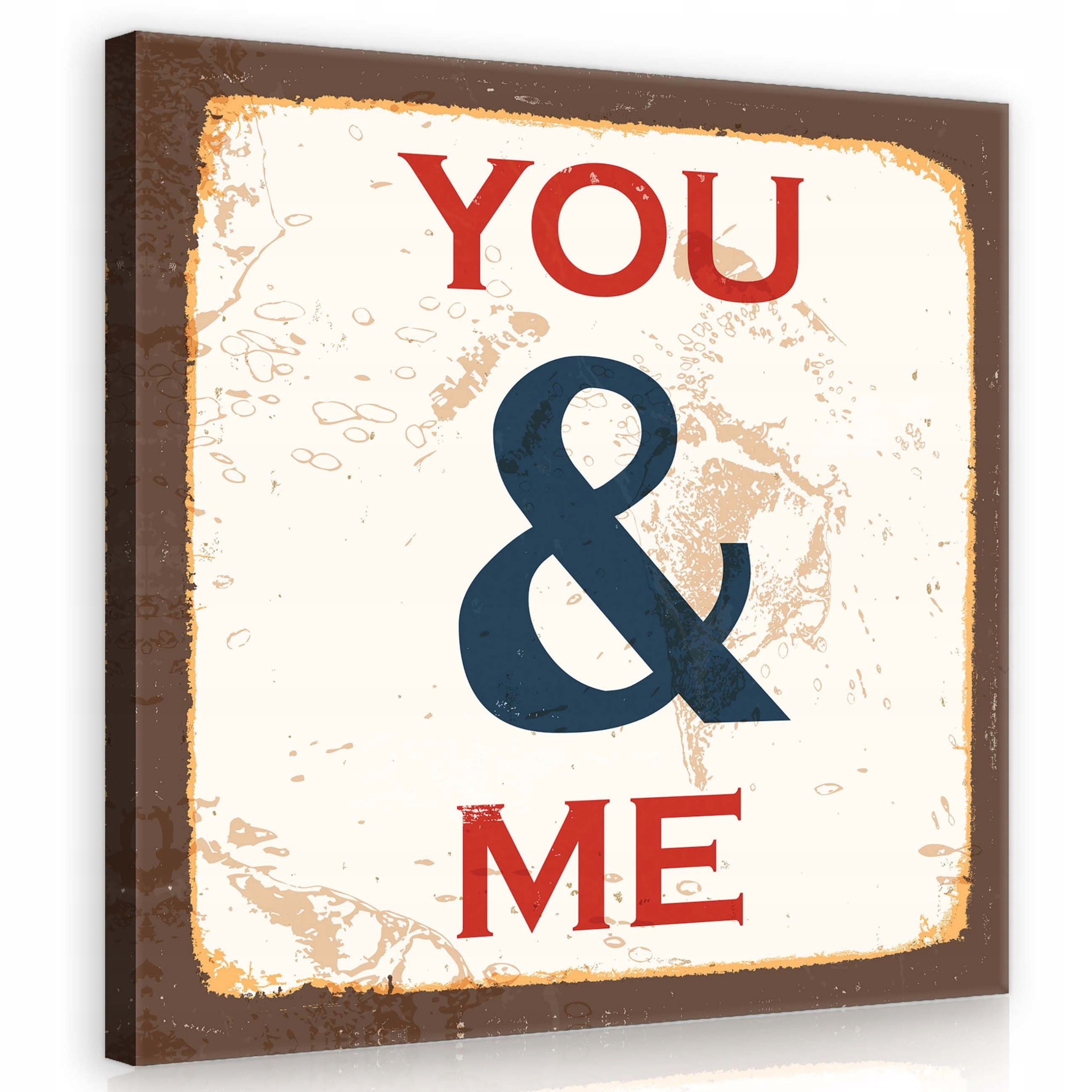 Obraz na plátně 80x80 Nápis You & Me