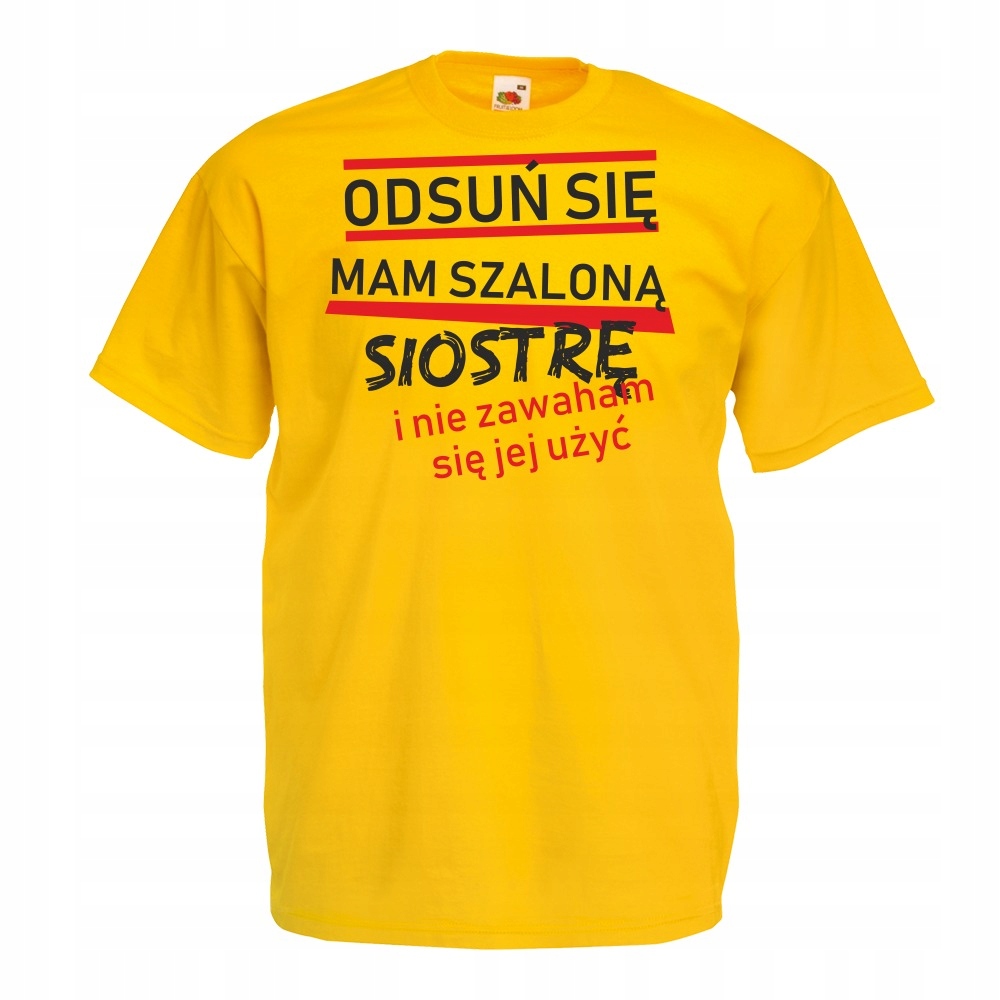 

Koszulka zabawna siostra brat L żółta
