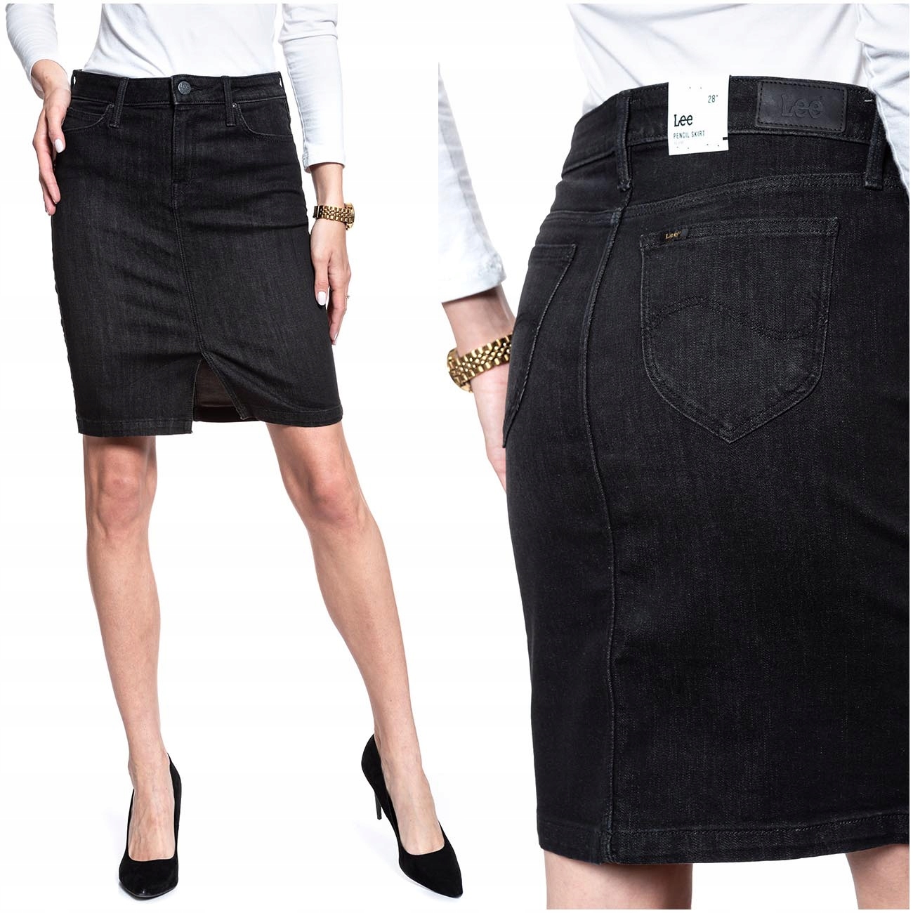 

Lee Pencil Skirt Damska Spódnica Jeansowa W27
