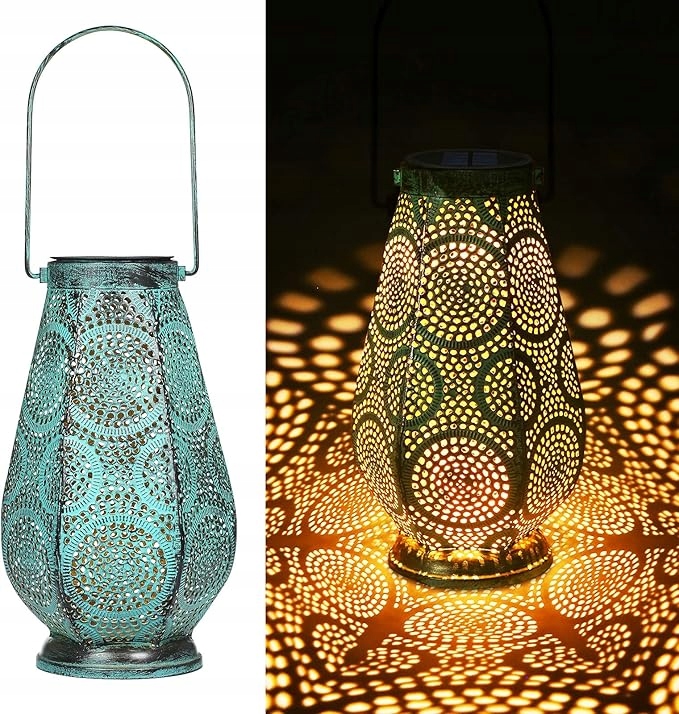 Solární Led lampa do zahrady, vodotěsná, IP65, kovová, vintage