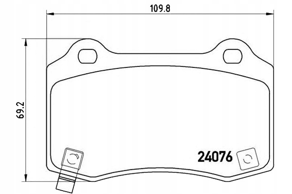 Brembo Brzdové Destičky Chrysler 300C SRT8 05- Zadní