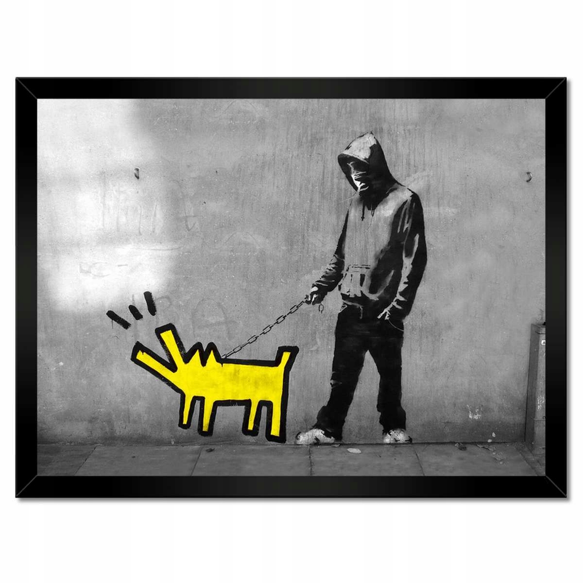 Plakáty v rámu 40x30 Žlutý pejsek Banksy Lol