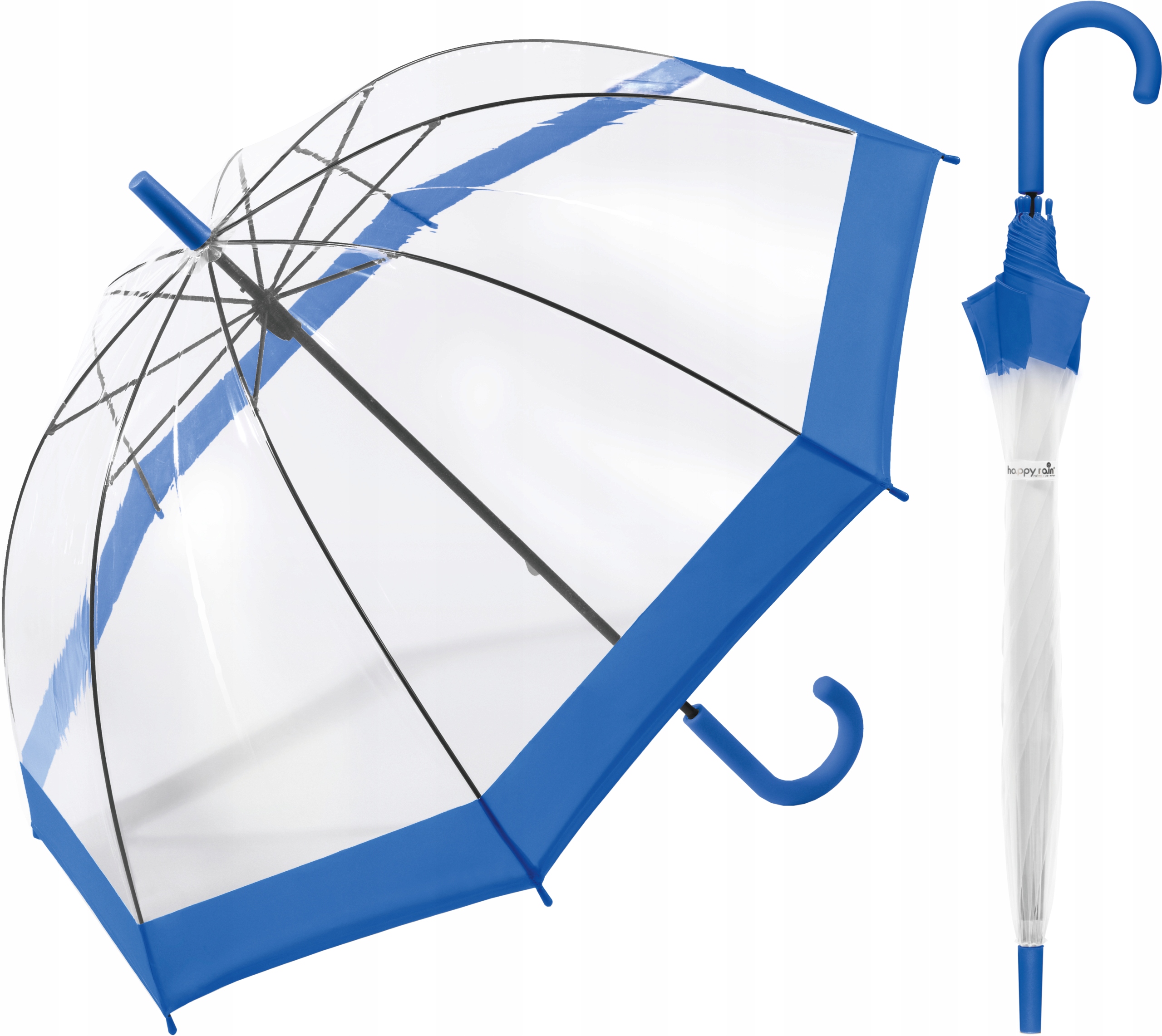 

Parasolka Damska Długa Przezroczysta Happy Rain