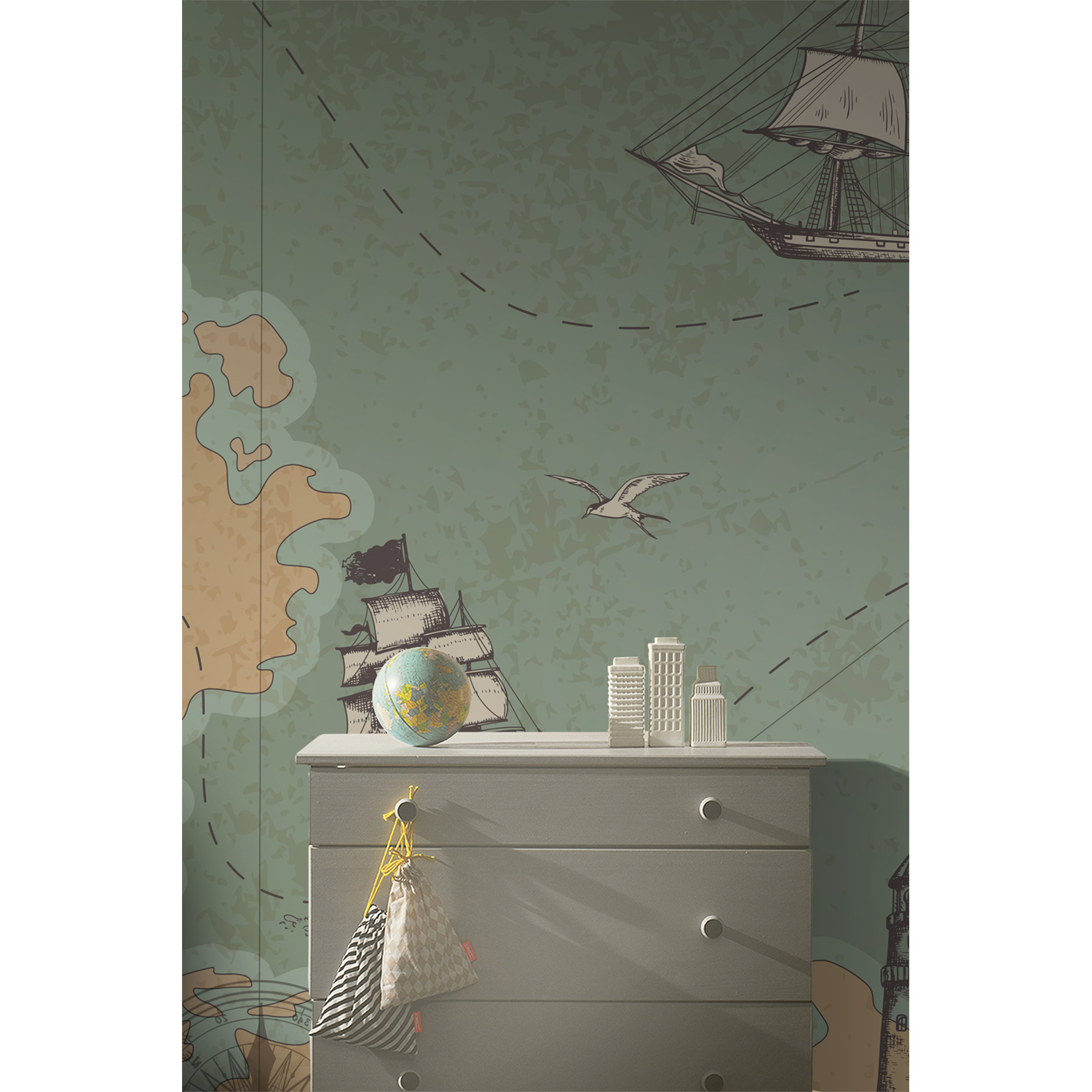 

Fototapeta Mapa skarbów stare kontynenty 290x290cm