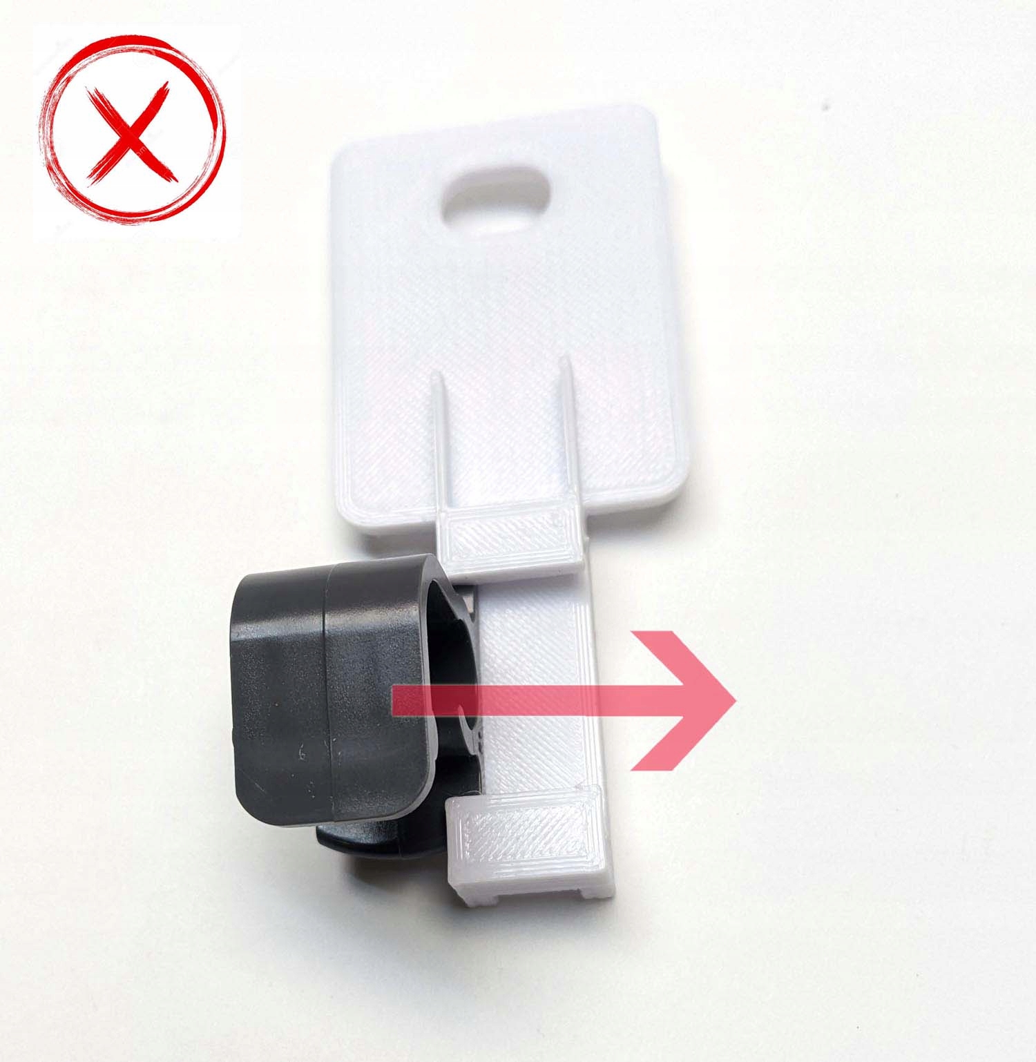 UCHWYT ZAWIASU DOLNEGO DO ZMYWARKI IKEA BEHJALPLIG v2 - zamiennik Szerokość maksymalna 19 mm