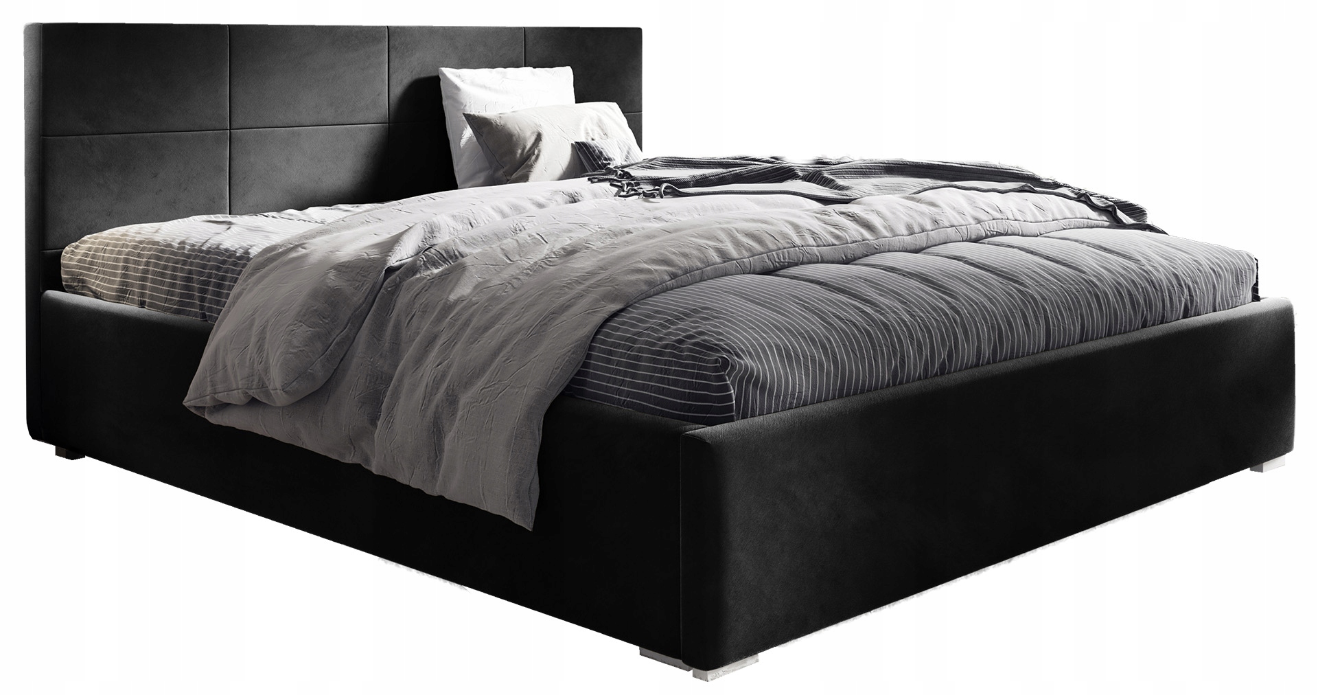 Čalouněná postel s kovovým roštem kontejner Matia 120x200 Černá