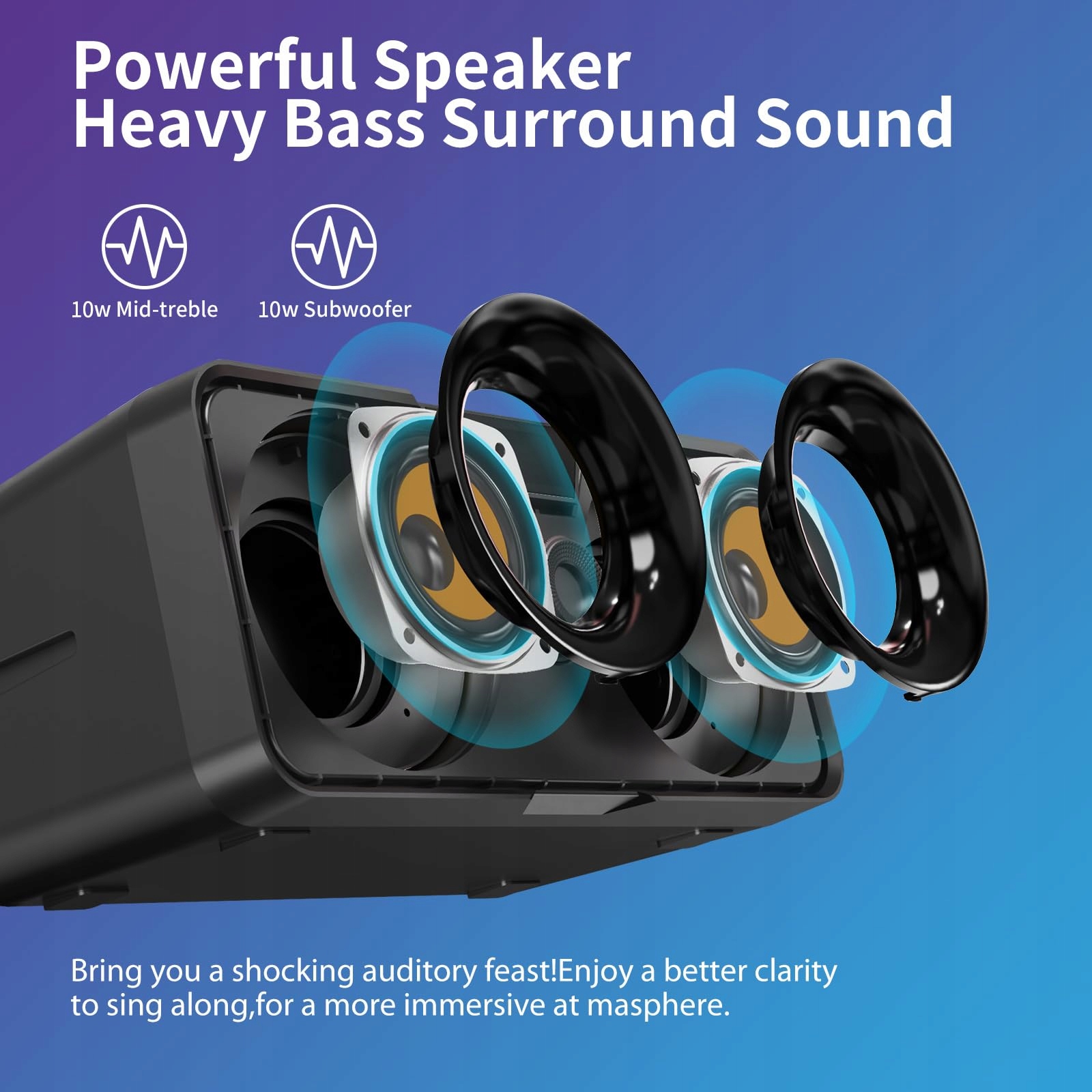 PRZENOŚNE KARAOKE MASZYNA Z GŁOŚNIKIEM BLUETOOTH I 2 MIKROFONAMI — miniatura 3