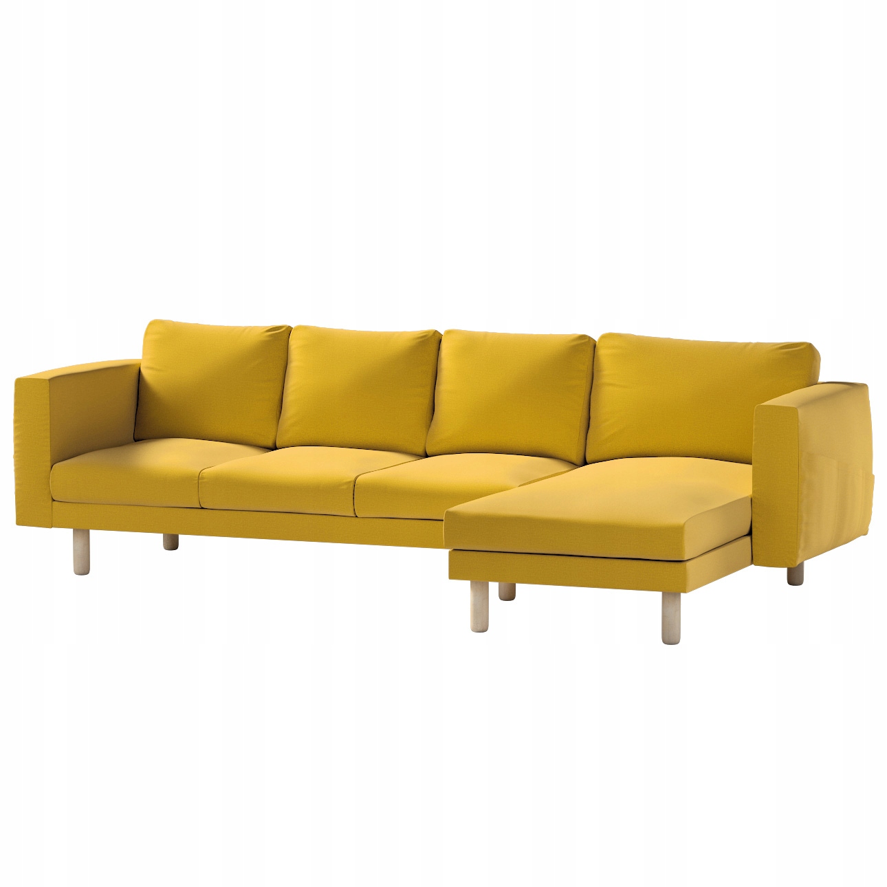Dekoria potah na pohovku Norsborg pro 4 osoby s lenoškou Ikea, žlutý