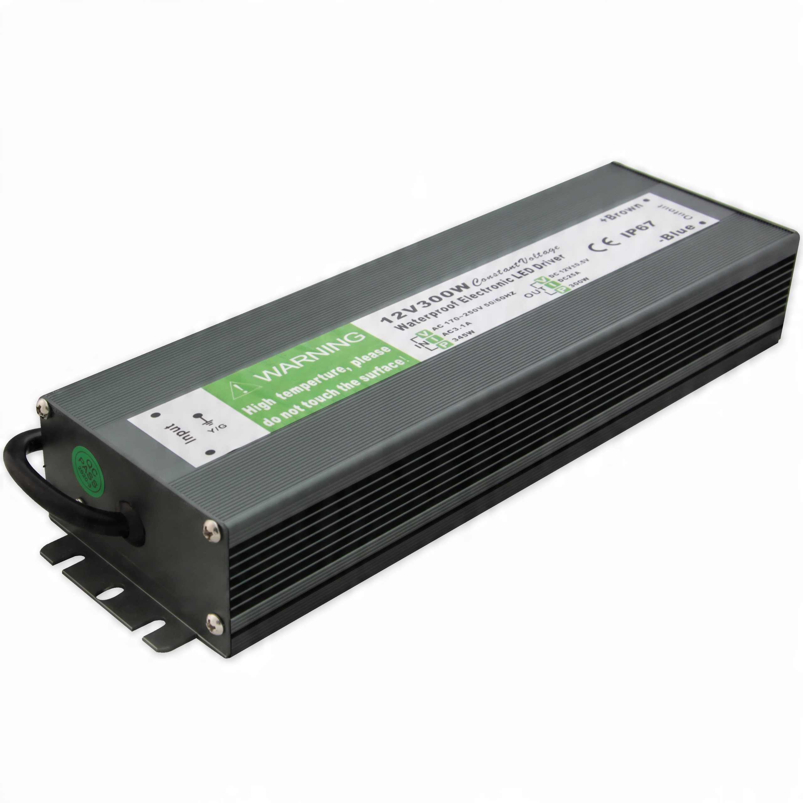 

Zasilacz Slim taśm Led 12V 300W wodoodporny IP67