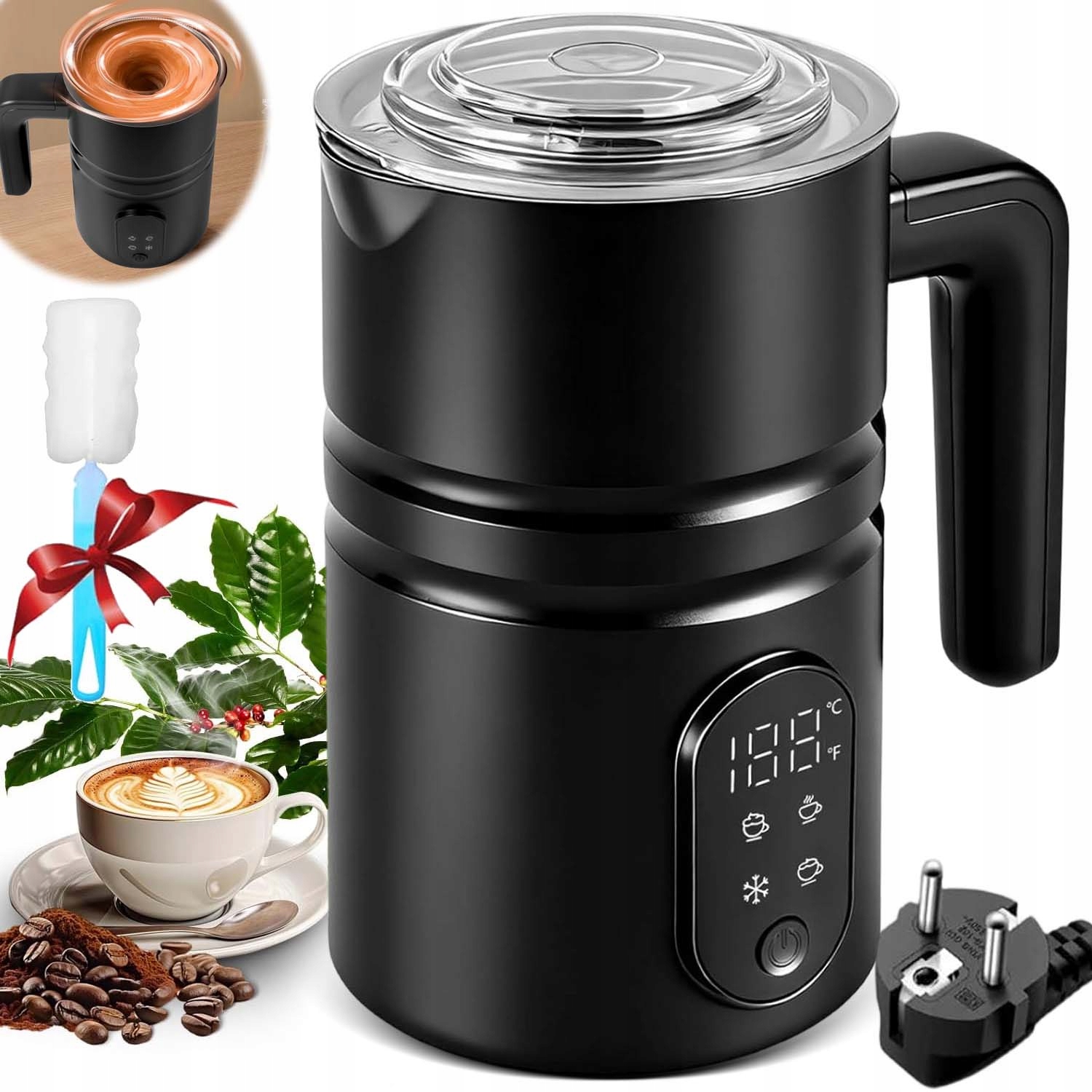 Elektrický Napeňovač Mlieka Na Kávu 4 Režimy Na Cappuccino A Macchiato 350ML