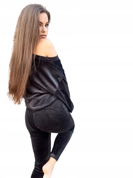 

Legginsy push up by Mielczarkowski XL welur czarne
