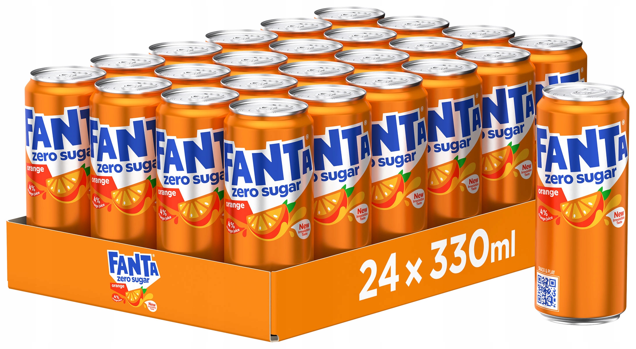 Fanta Orange Zero puszka 330ml 24szt Drs