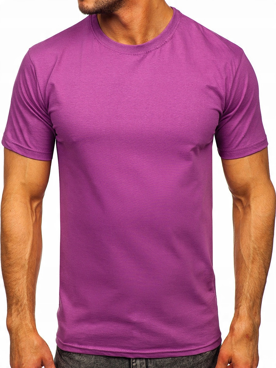 

T-shirt Męski Gładki Fioletowy 192397 Rozmiar_xl