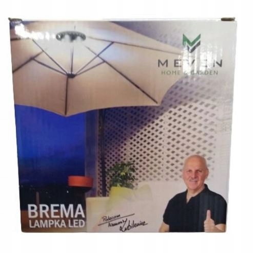 Lampa LED do parasola Meven Brema czarna 16 cm