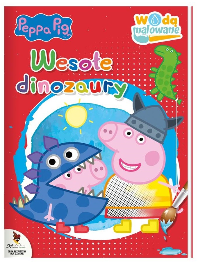 

Wodą malowane Świnka Peppa Wesołe dinozaury