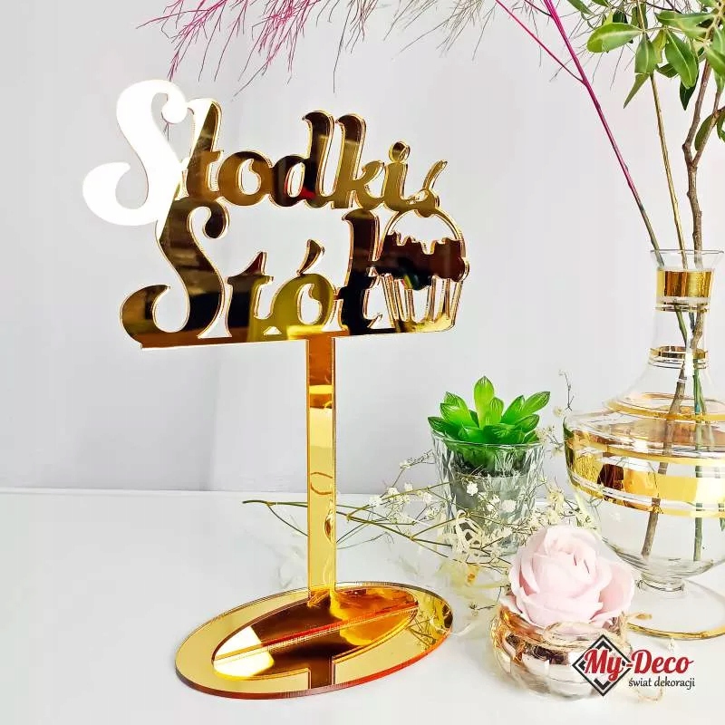 Napis na słodki stół Złoto Marka inna